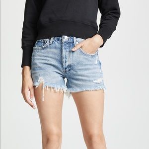 Agolde Light Blue Jean Shorts